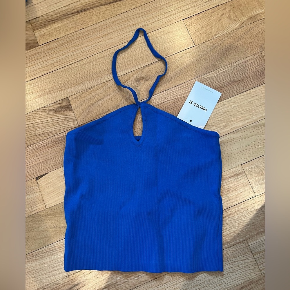 Great blue stretchy tank top for going out!